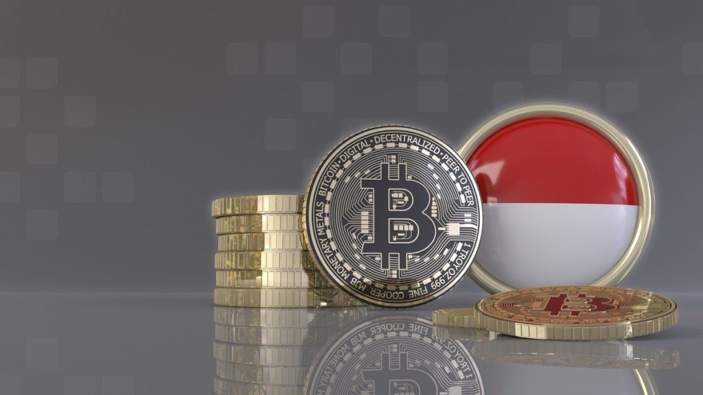 Cryptocurrency with Indonesia flag