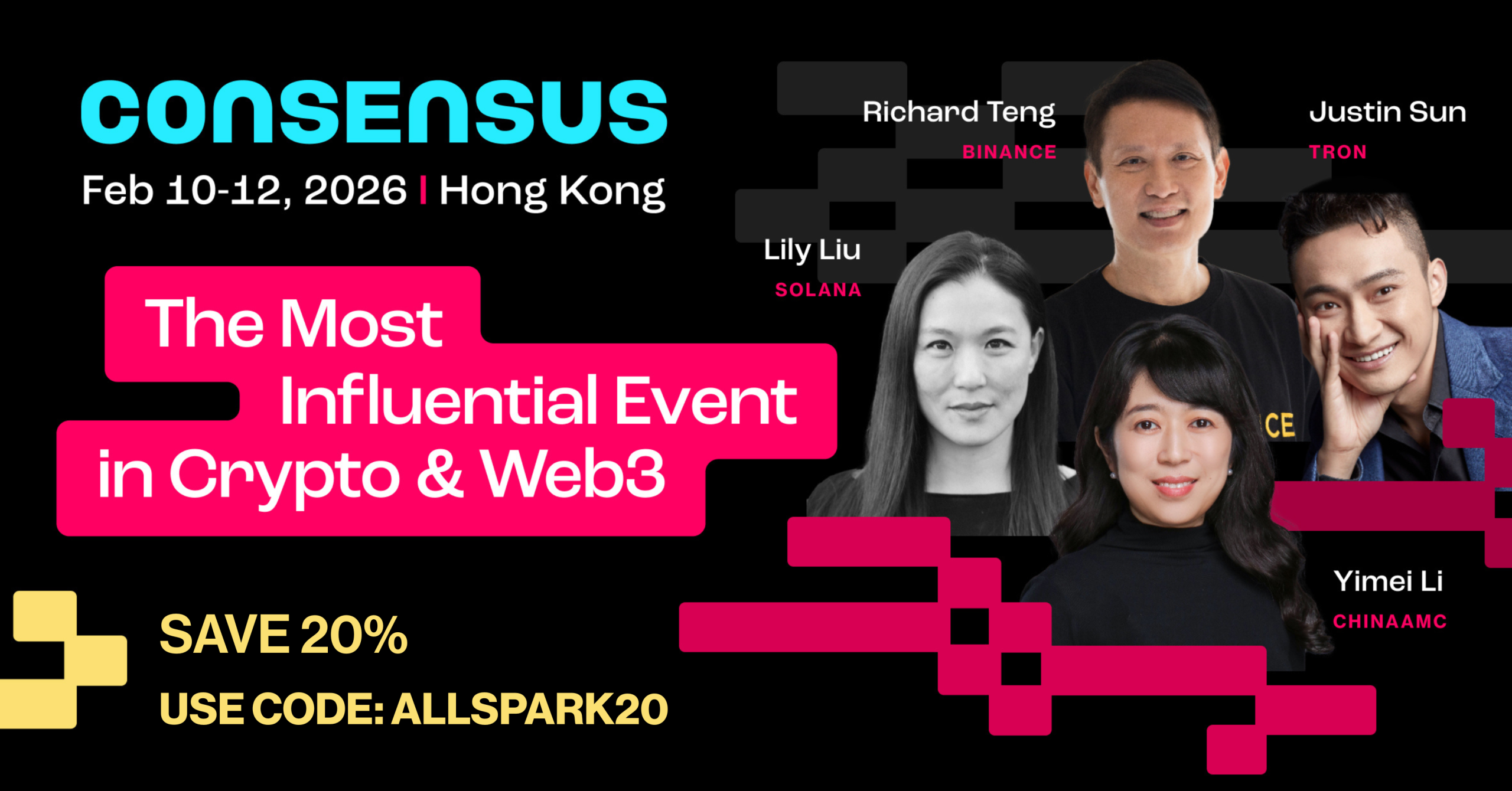 Consensus Hong Kong Unveils 2026 Speaker Lineup Featuring Binance, Solana  Foundation, Grayscale, J.P. Morgan - AllSparkResearch